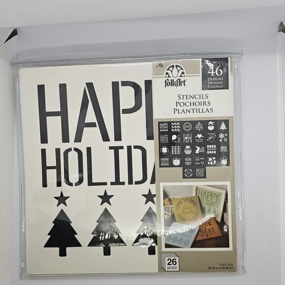 FolkArt Seasonal Holidays Stencil Pack 46 Designs - Picture 1 of 5
